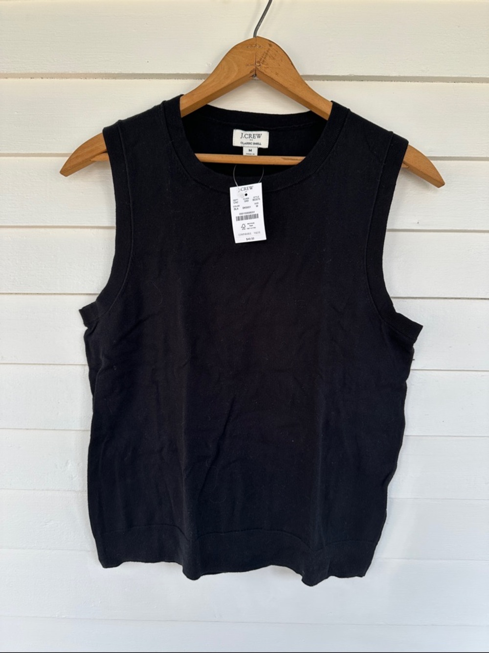 J. Crew Black Sleeveless Knit Tank Sweater